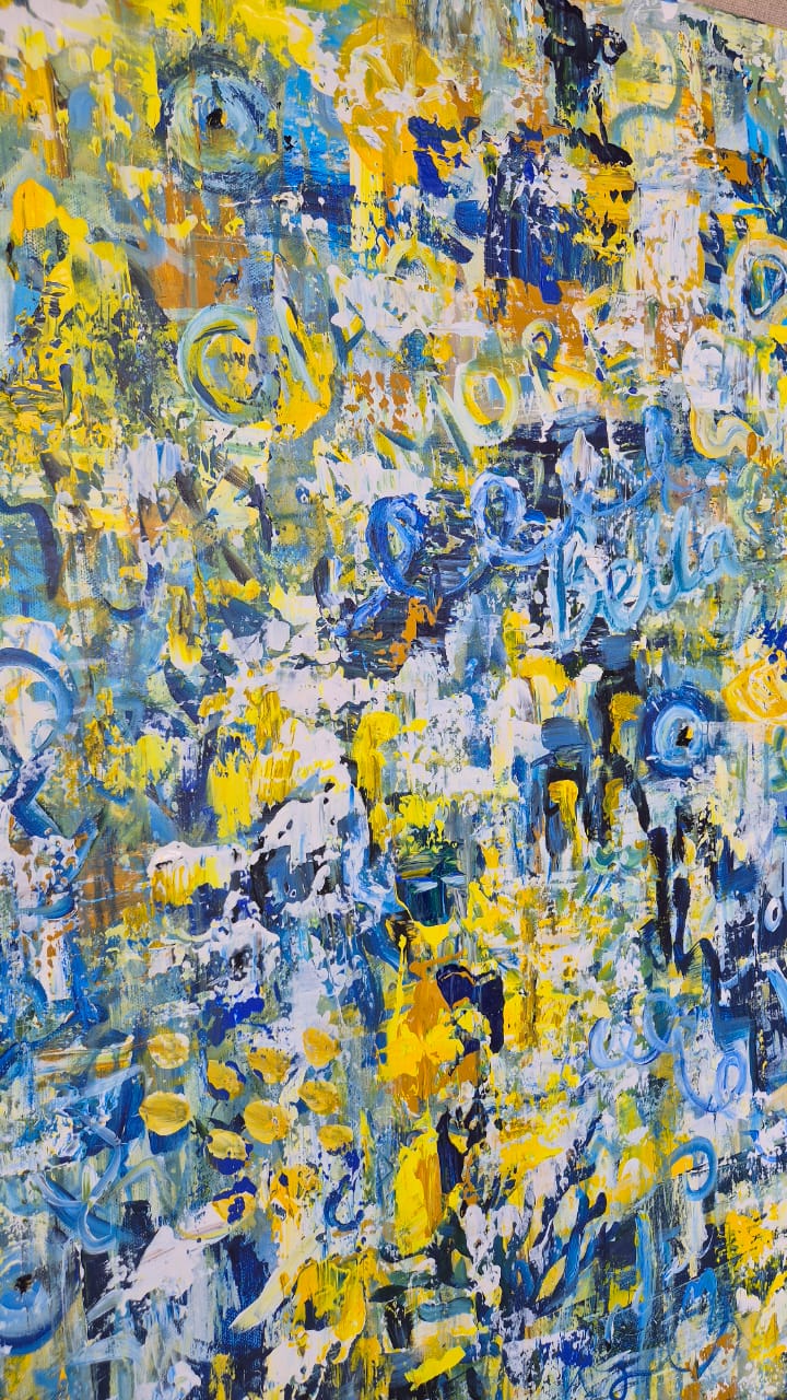 - SOLD - "Tides of Texture" - 59.5cm x 84cm - Acrylic On Canvas - Image 15