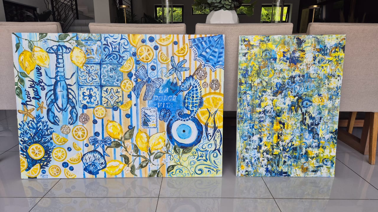 - SOLD - "How Lucky Are We?" - 119.5cm x 84cm - Acrylic On Canvas - Image 16