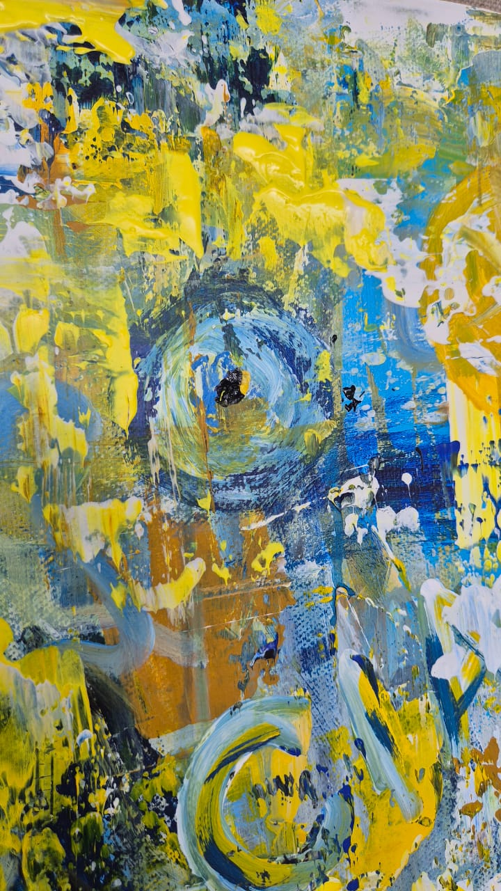 - SOLD - "Tides of Texture" - 59.5cm x 84cm - Acrylic On Canvas - Image 14
