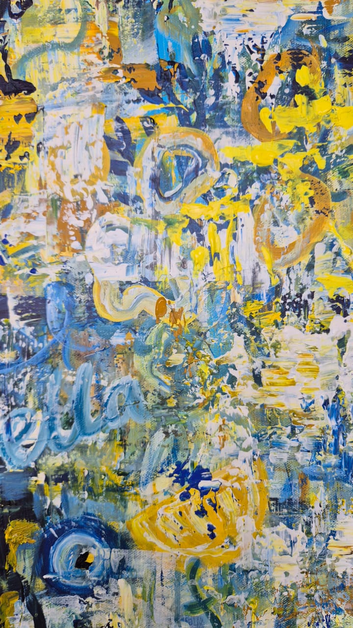 - SOLD - "Tides of Texture" - 59.5cm x 84cm - Acrylic On Canvas - Image 10