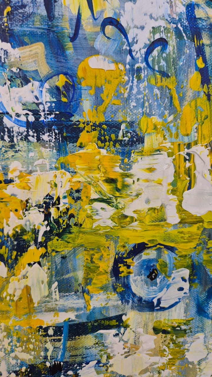 - SOLD - "Tides of Texture" - 59.5cm x 84cm - Acrylic On Canvas - Image 9