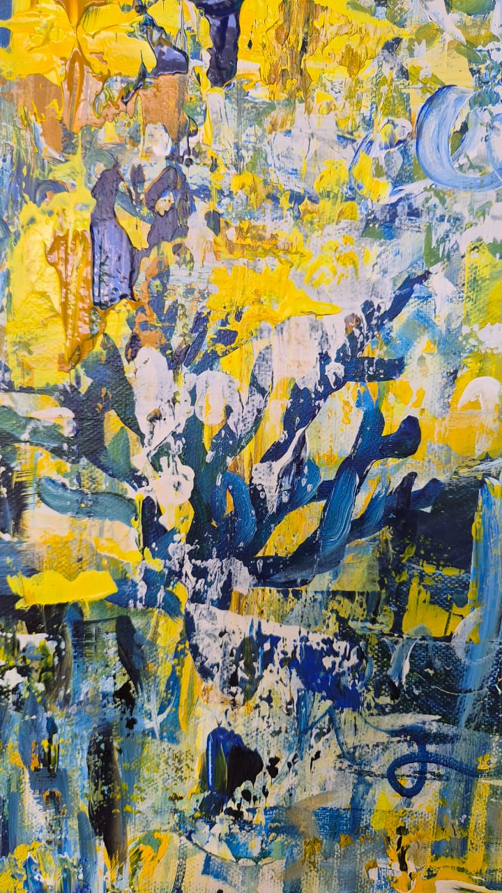 - SOLD - "Tides of Texture" - 59.5cm x 84cm - Acrylic On Canvas - Image 7