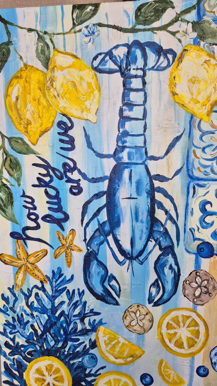 - SOLD - "How Lucky Are We?" - 119.5cm x 84cm - Acrylic On Canvas - Image 12