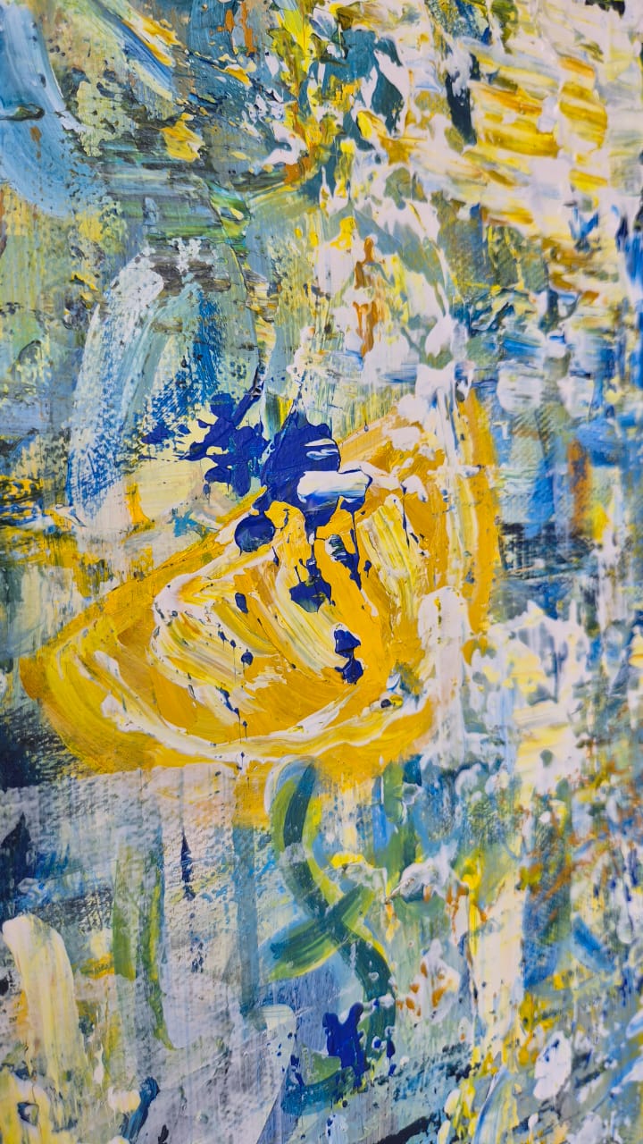 - SOLD - "Tides of Texture" - 59.5cm x 84cm - Acrylic On Canvas - Image 6