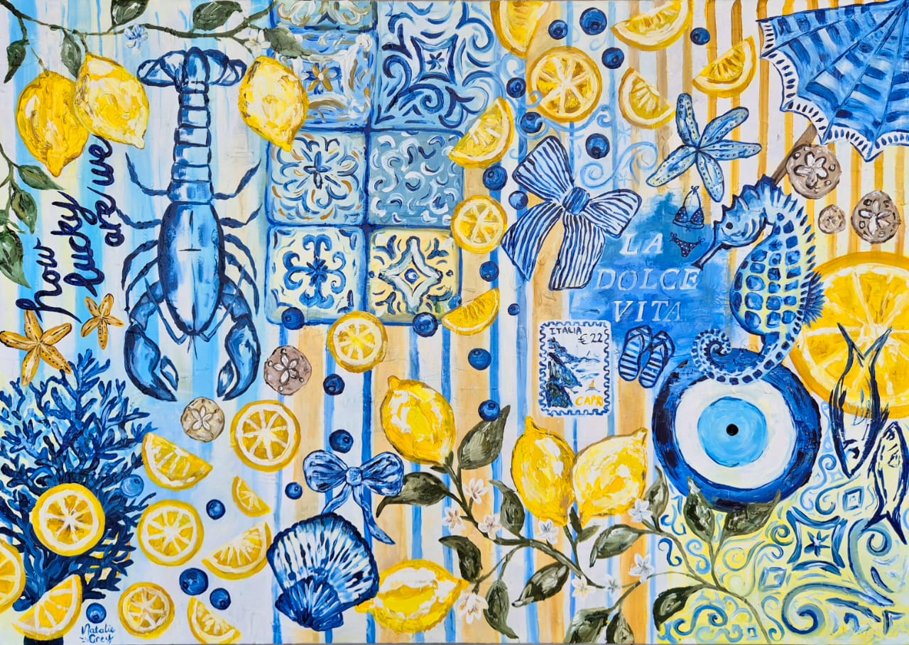 - SOLD - "How Lucky Are We?" - 119.5cm x 84cm - Acrylic On Canvas - Image 2