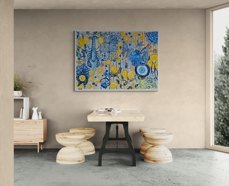 - SOLD - "How Lucky Are We?" - 119.5cm x 84cm - Acrylic On Canvas - Image 17