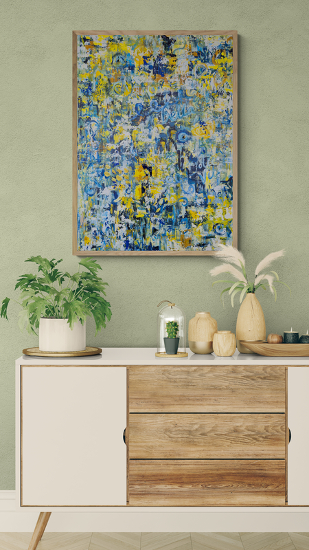 - SOLD - "Tides of Texture" - 59.5cm x 84cm - Acrylic On Canvas - Image 4