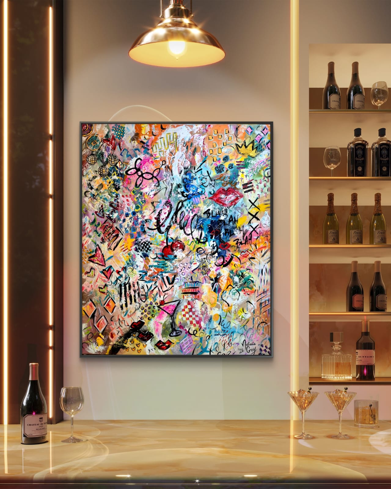 - SOLD - "Good Vibes" - 100 x 120cm - Acrylic On canvas