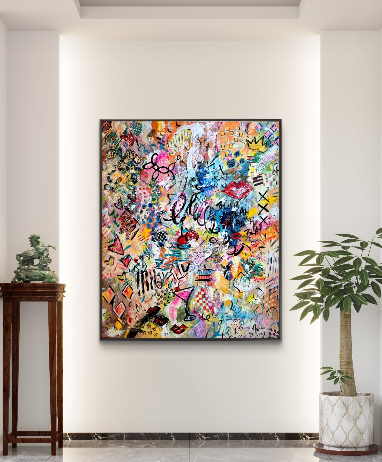 - SOLD - "Good Vibes" - 100 x 120cm - Acrylic On canvas - Image 10