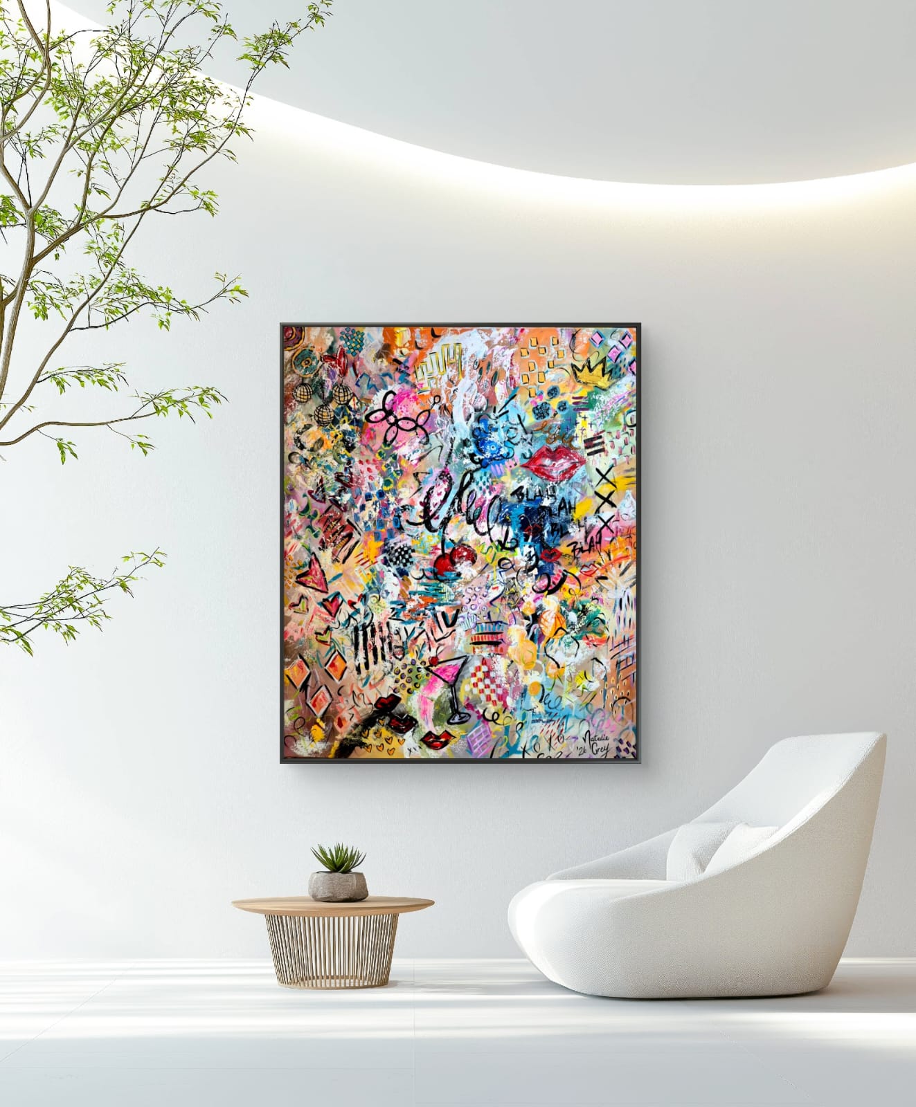- SOLD - "Good Vibes" - 100 x 120cm - Acrylic On canvas - Image 9