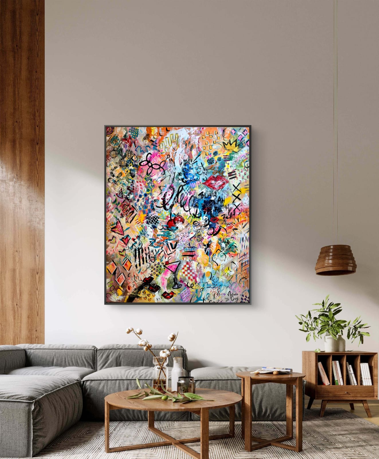 - SOLD - "Good Vibes" - 100 x 120cm - Acrylic On canvas - Image 8