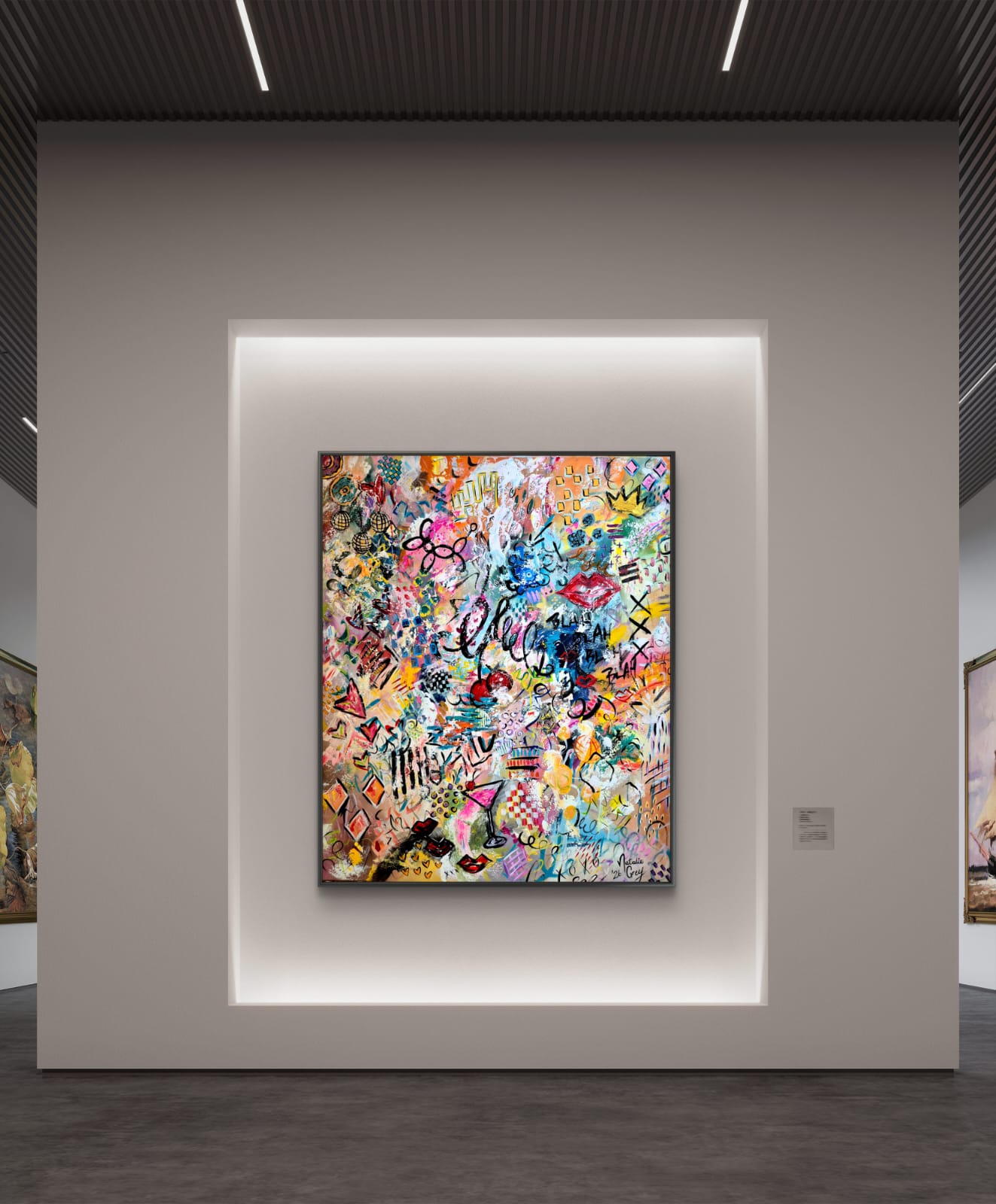 - SOLD - "Good Vibes" - 100 x 120cm - Acrylic On canvas - Image 6