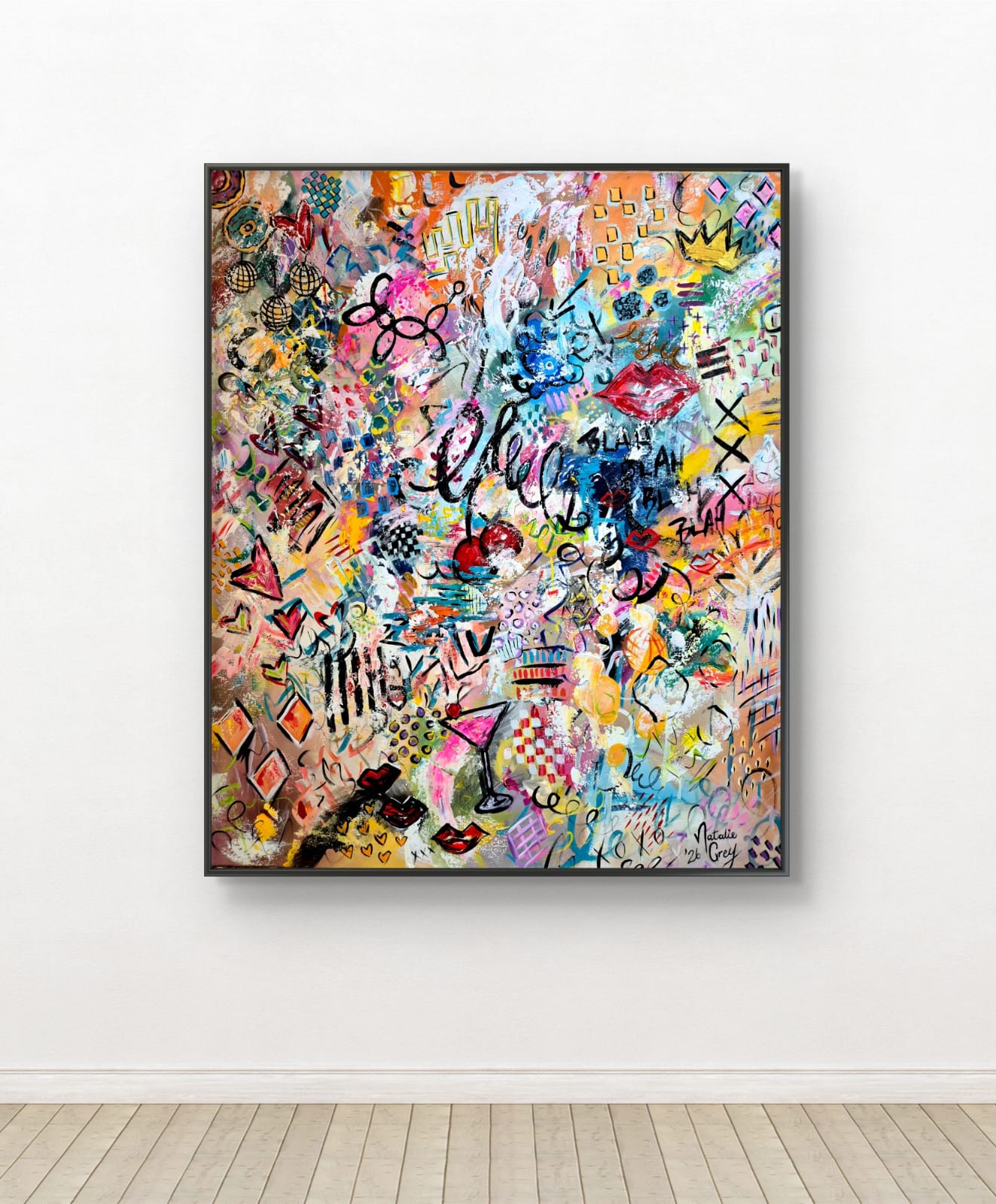 - SOLD - "Good Vibes" - 100 x 120cm - Acrylic On canvas - Image 5