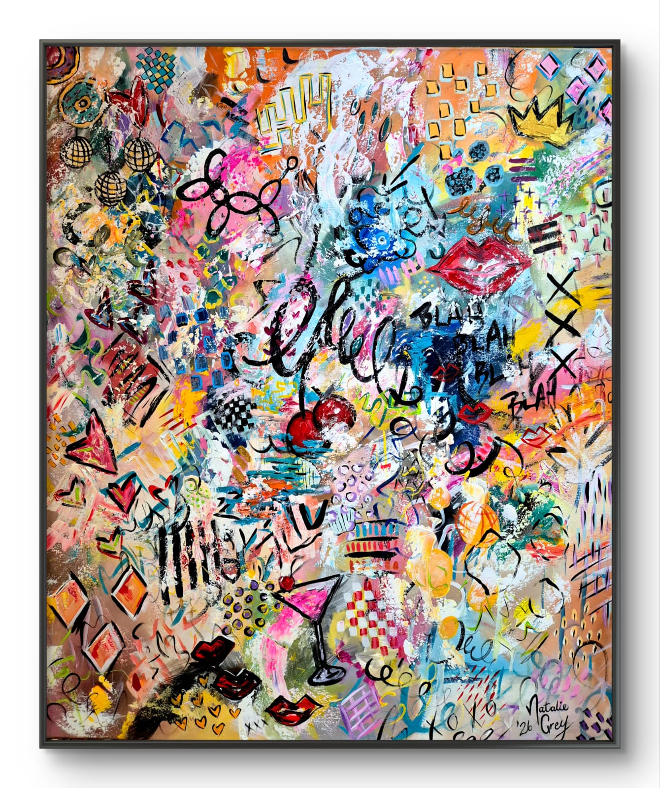 - SOLD - "Good Vibes" - 100 x 120cm - Acrylic On canvas - Image 4