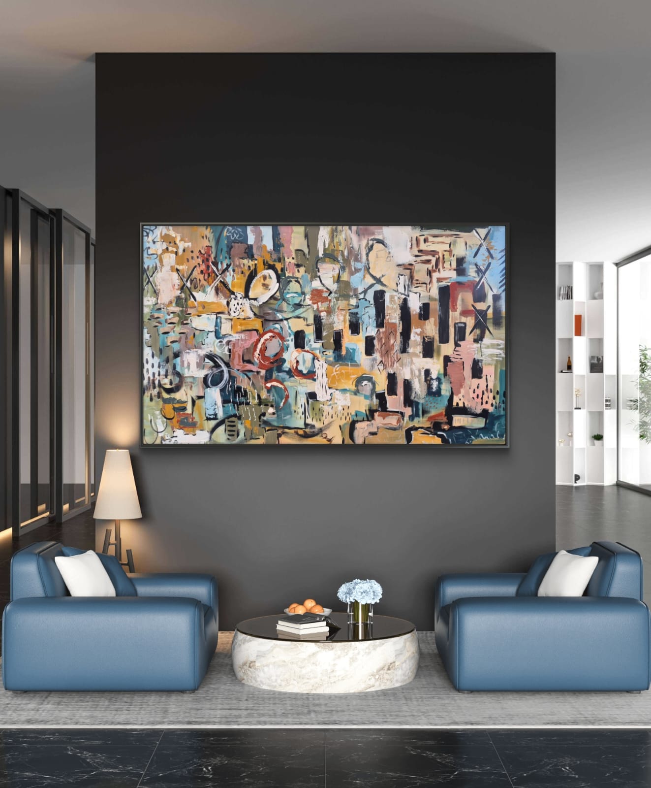 -SOLD- "Echo" - 91 x 152cm - Acrylic On Canvas - Image 9