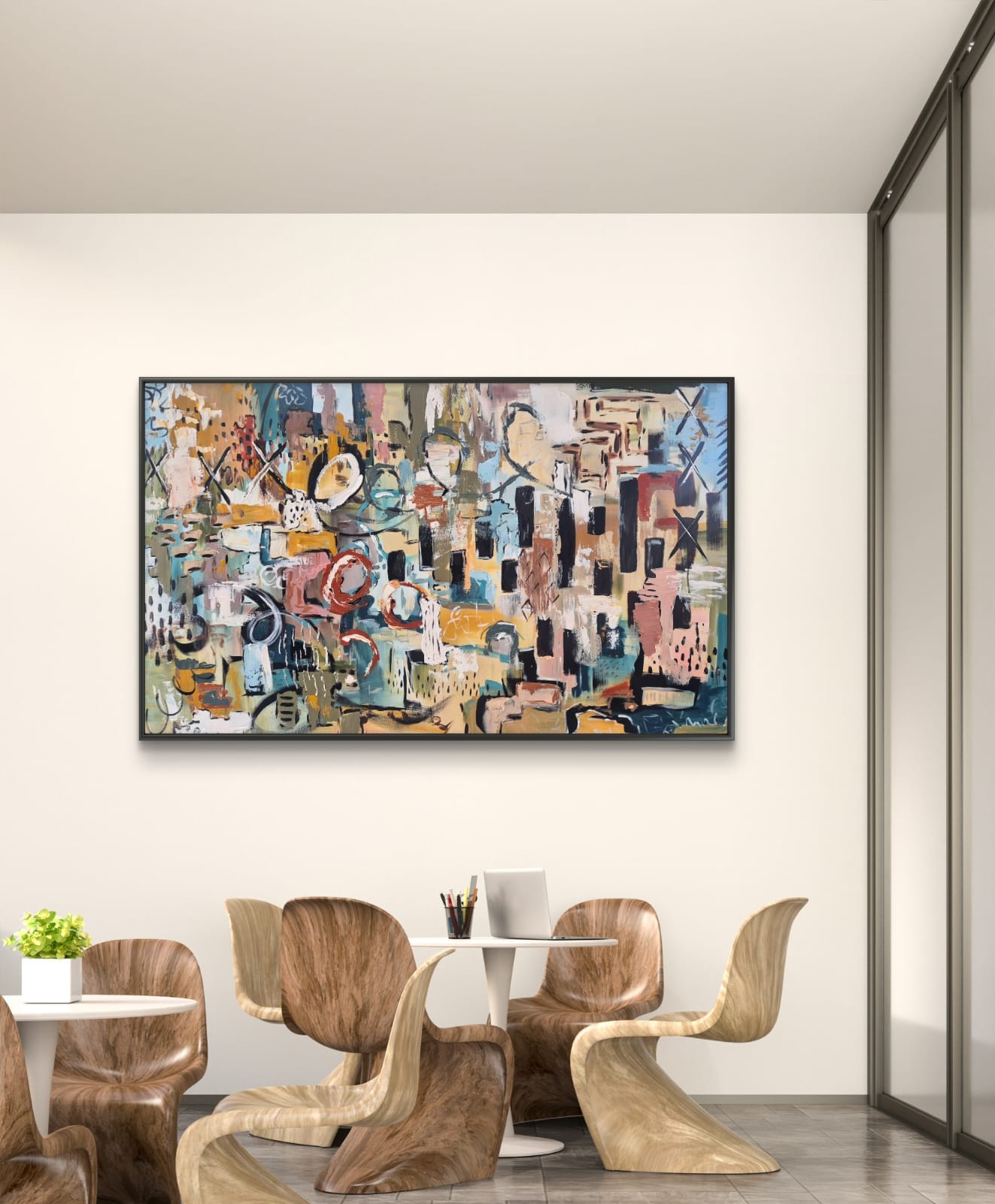 -SOLD- "Echo" - 91 x 152cm - Acrylic On Canvas - Image 14