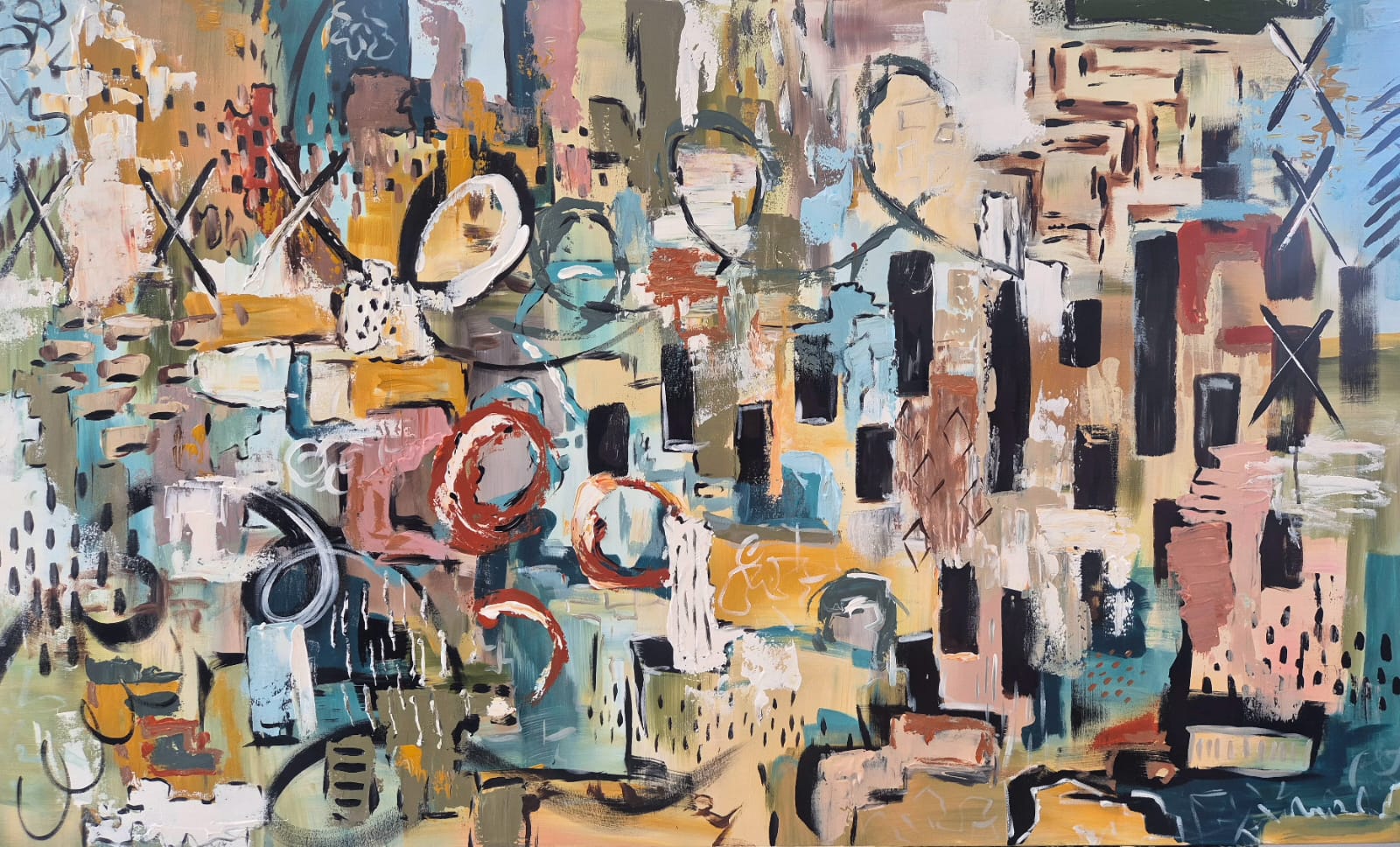 -SOLD- "Echo" - 91 x 152cm - Acrylic On Canvas - Image 5