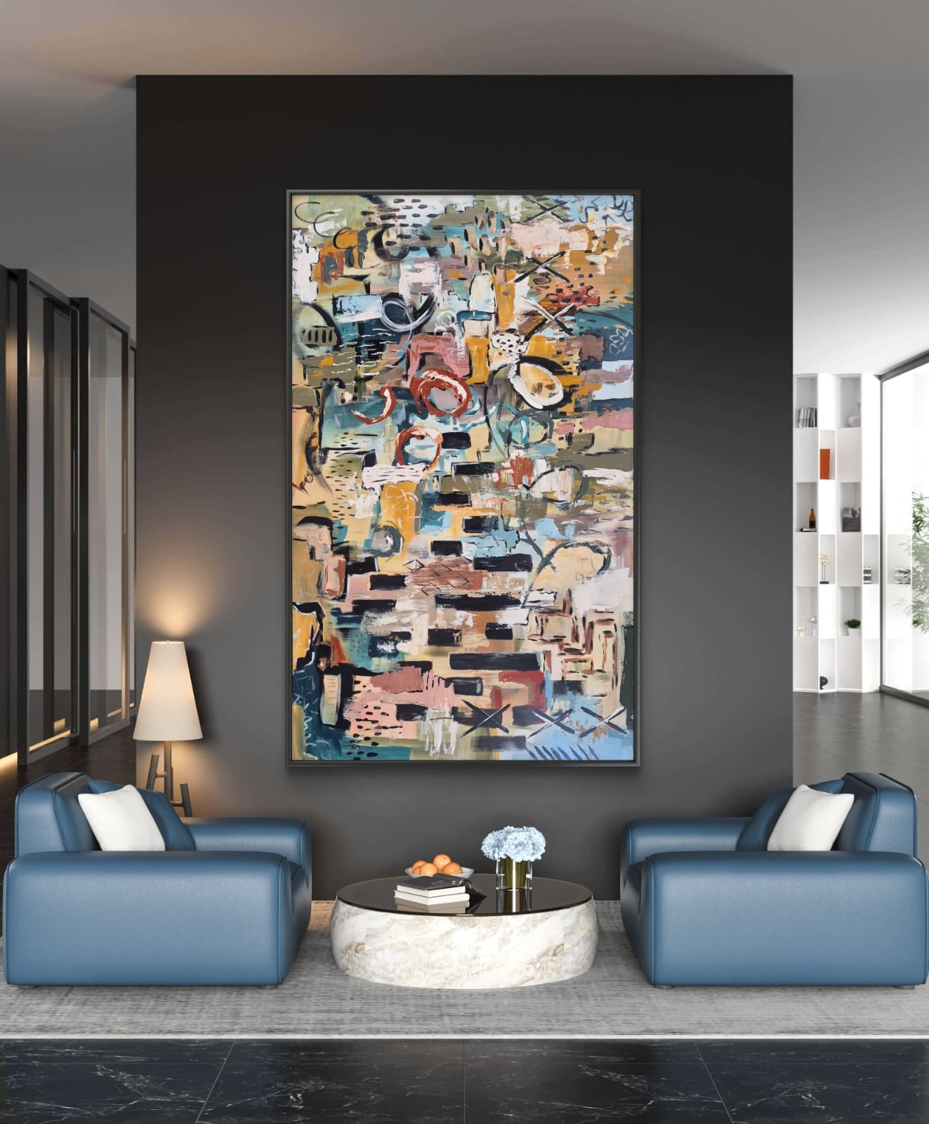 -SOLD- "Echo" - 91 x 152cm - Acrylic On Canvas - Image 7