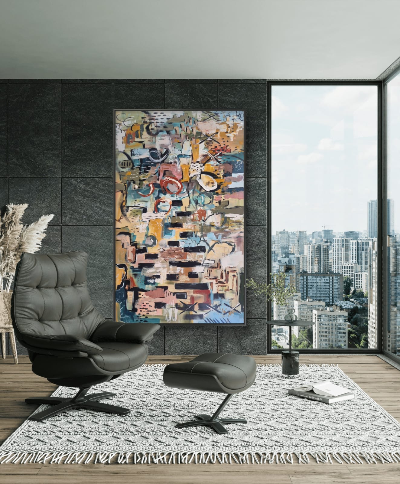 -SOLD- "Echo" - 91 x 152cm - Acrylic On Canvas - Image 3