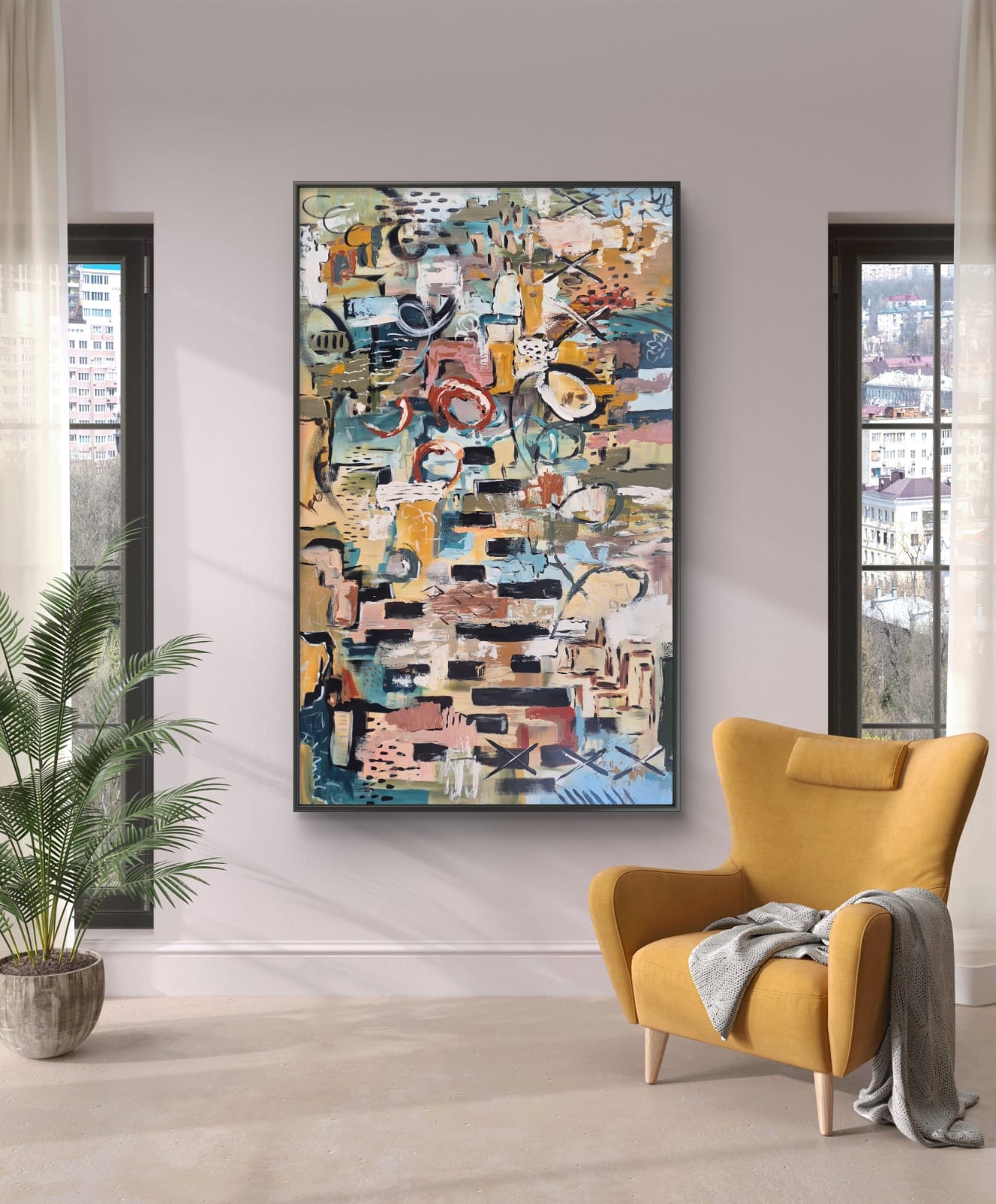 -SOLD- "Echo" - 91 x 152cm - Acrylic On Canvas - Image 6