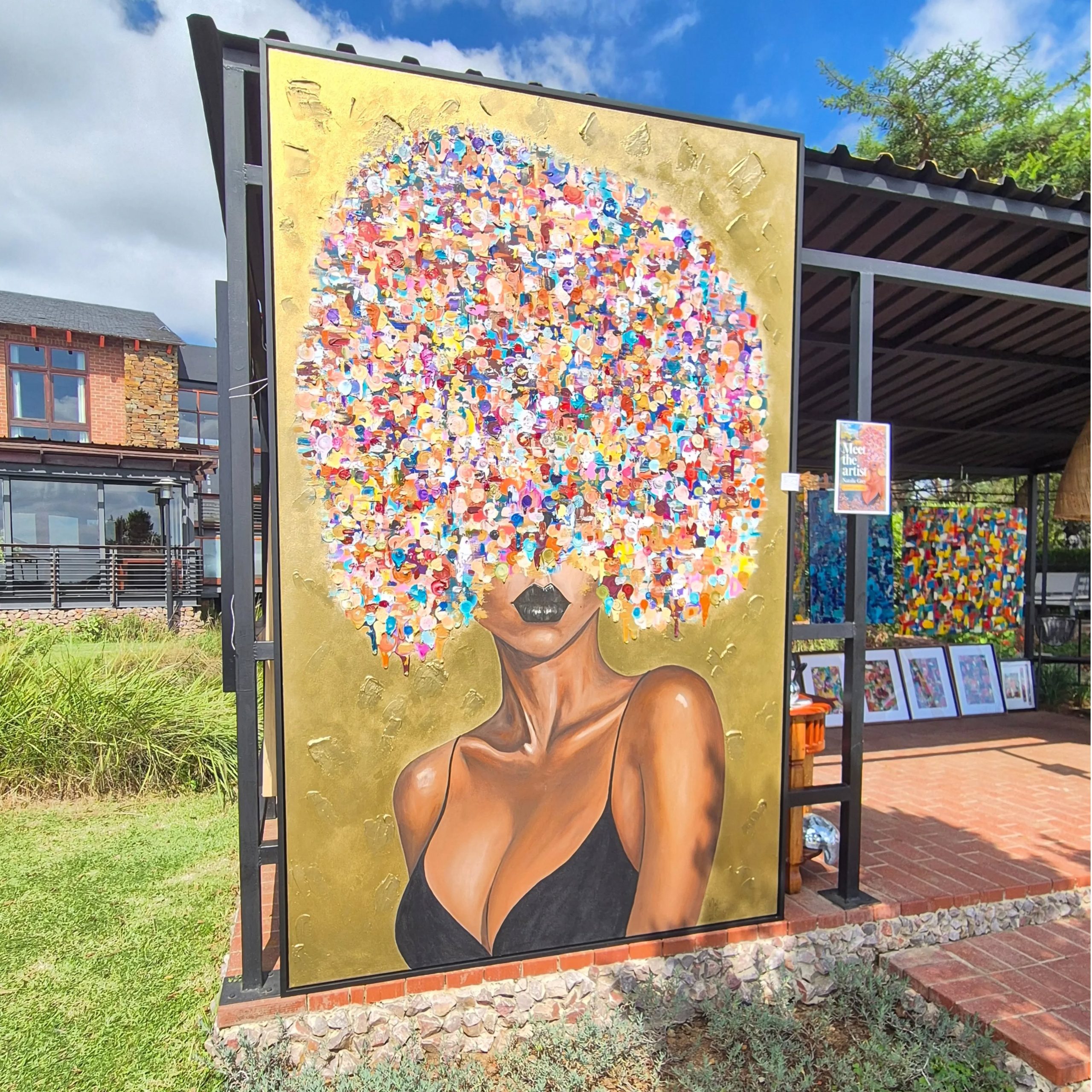 - SOLD - "All Eyes On Her" - 154 x 244cm - Acrylic On Canvas - Framed in Black - Image 5