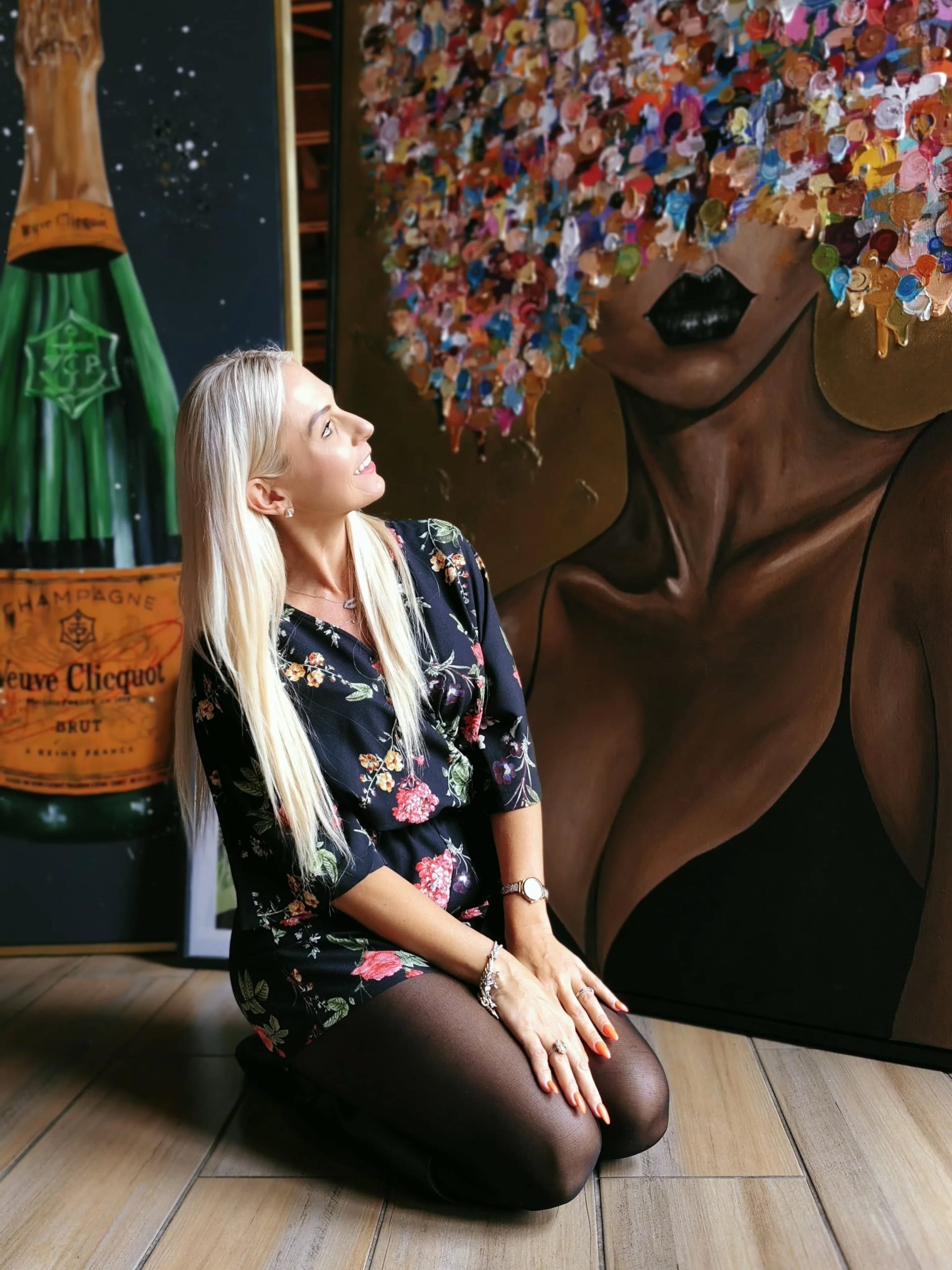 - SOLD - "All Eyes On Her" - 154 x 244cm - Acrylic On Canvas - Framed in Black - Image 6