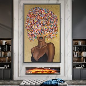 - SOLD - "All Eyes On Her" - 154  x 244cm - Acrylic On Canvas - Framed in Black