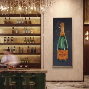 Celebration Cliquot - 84 x 204cm - Acrylic On Canvas - Framed in Gold