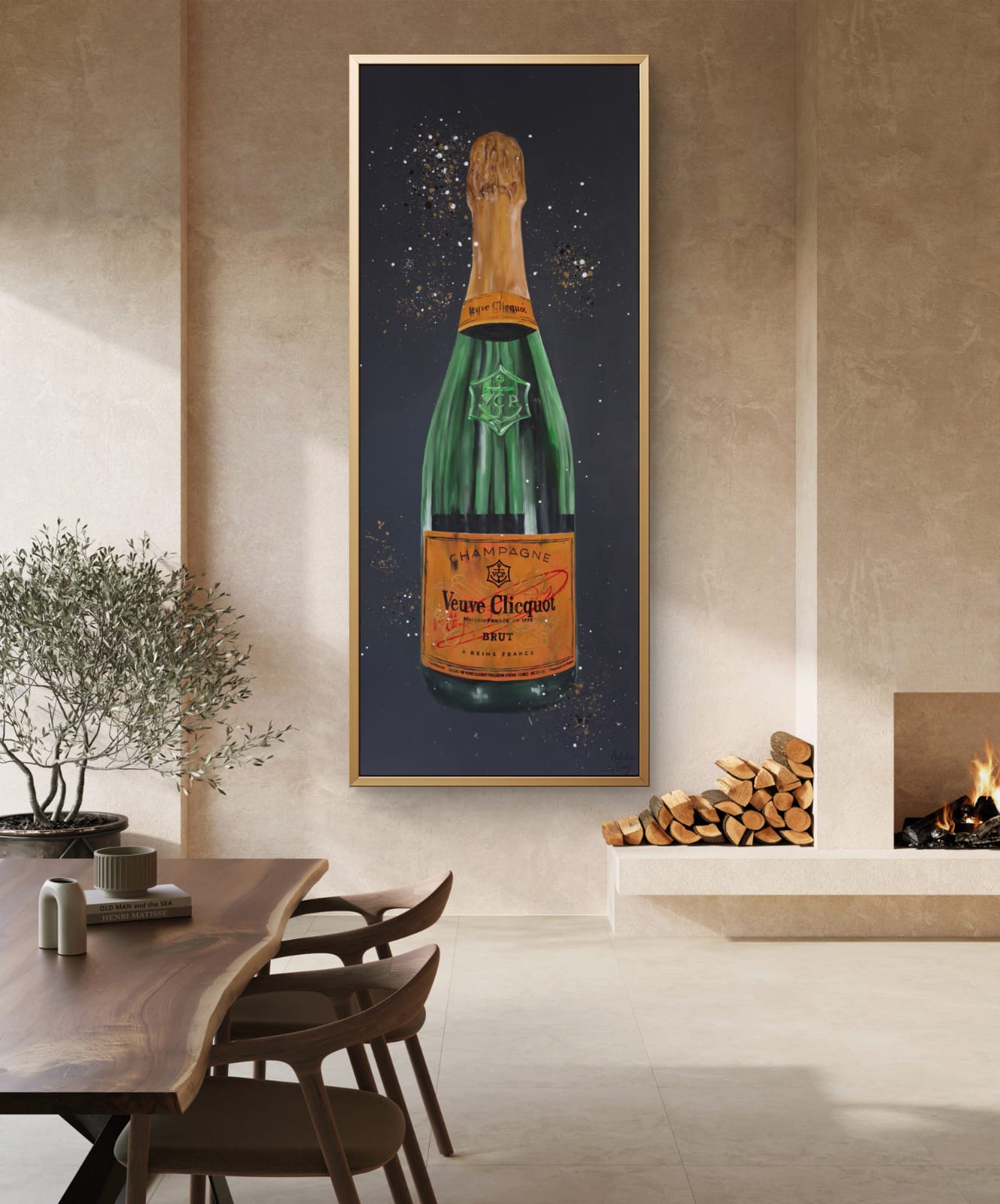 Celebration Cliquot - 84 x 204cm - Acrylic On Canvas - Framed in Gold - Image 2