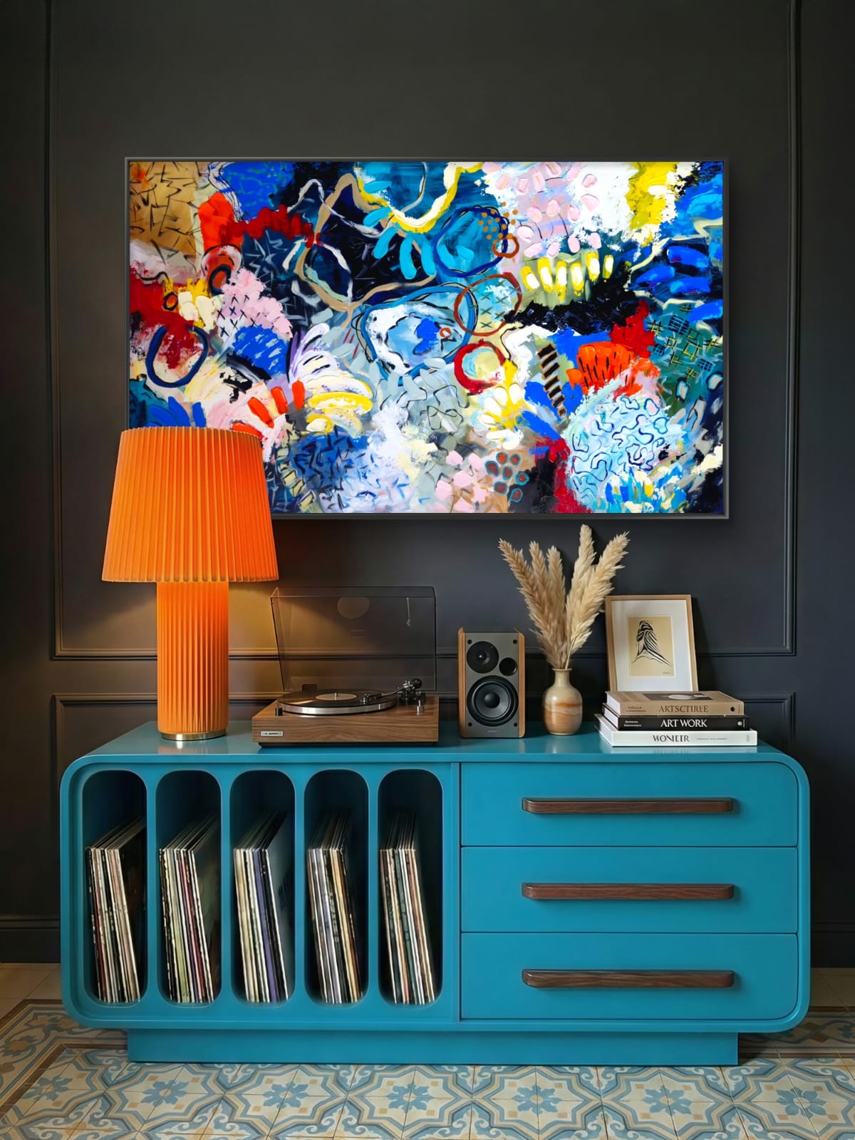- SOLD - "Electric Tide" - 90 x 152cm - Acrylic On Canvas - Image 2