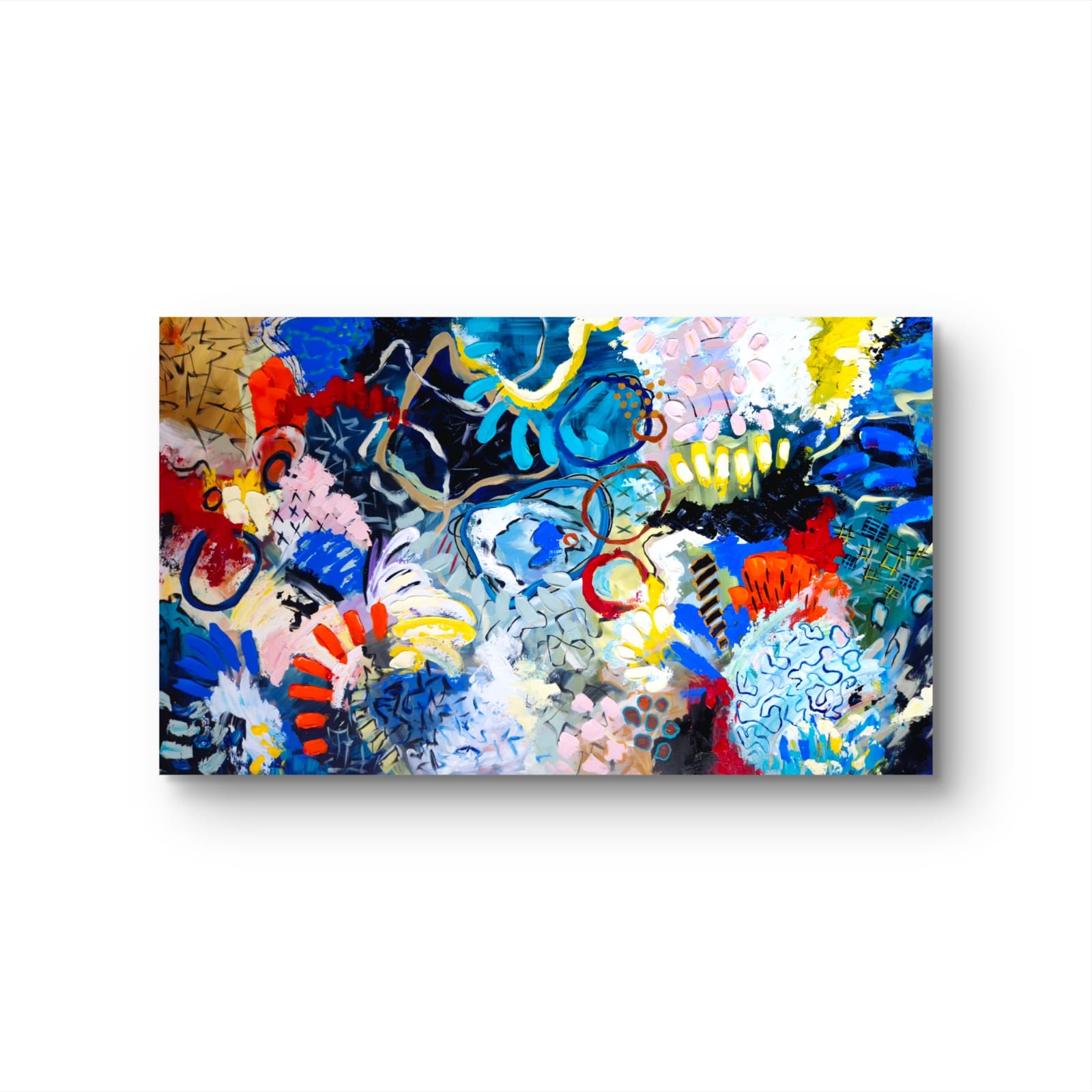 - SOLD - "Electric Tide" - 90 x 152cm - Acrylic On Canvas - Image 8