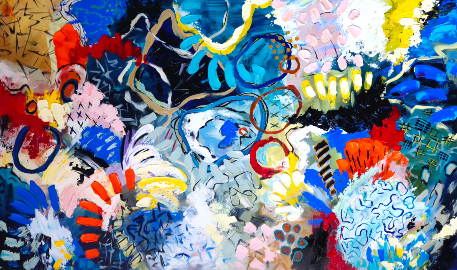 - SOLD - "Electric Tide" - 90 x 152cm - Acrylic On Canvas - Image 10