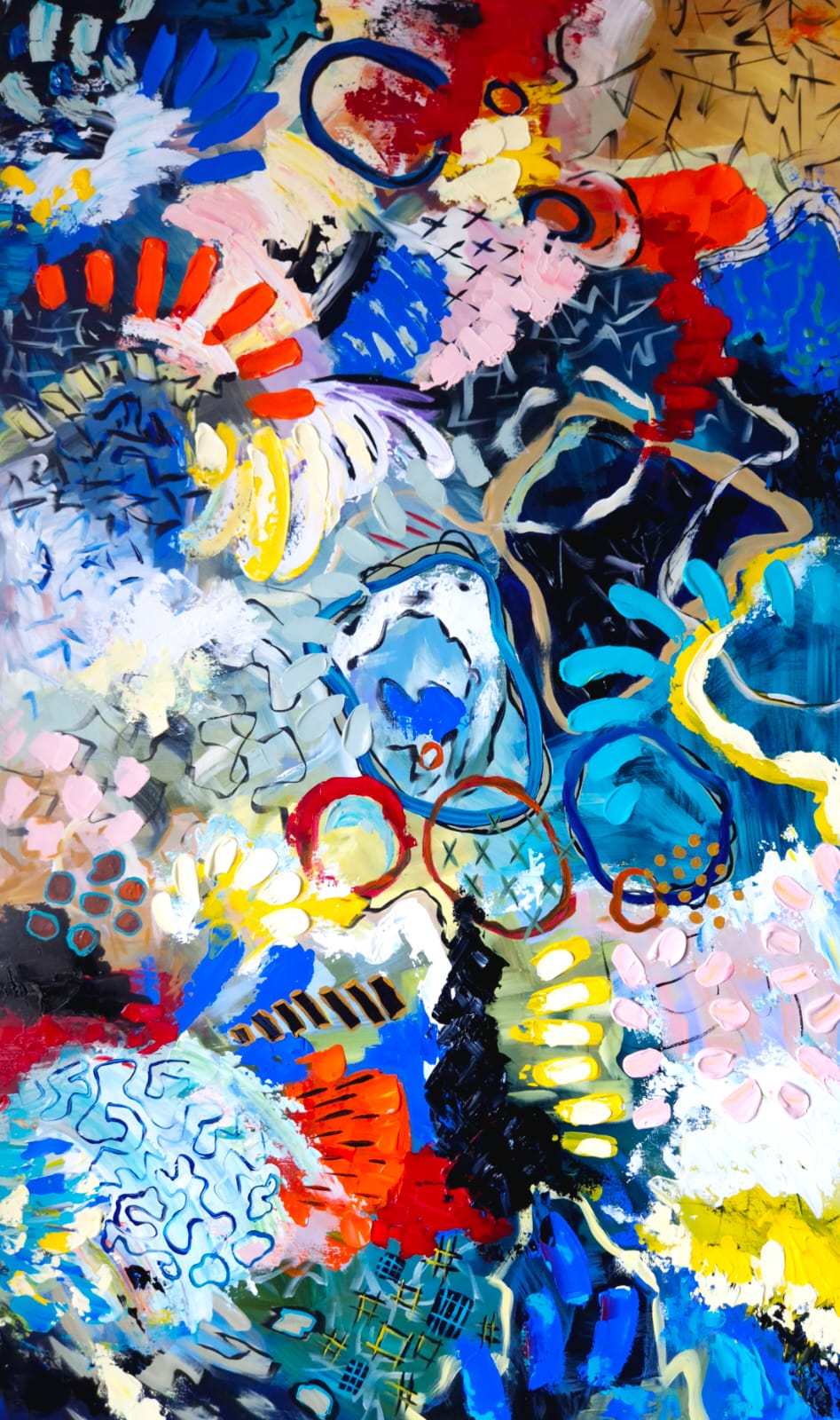 - SOLD - "Electric Tide" - 90 x 152cm - Acrylic On Canvas - Image 15