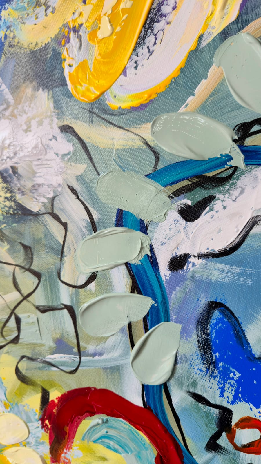 - SOLD - "Electric Tide" - 90 x 152cm - Acrylic On Canvas - Image 19