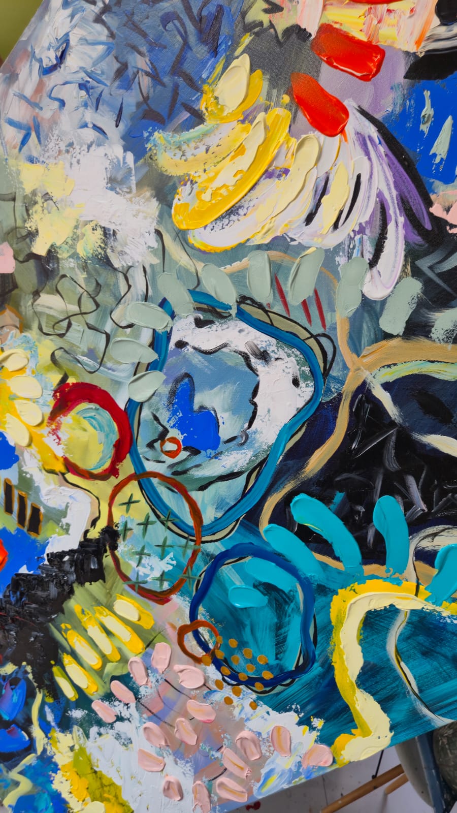 - SOLD - "Electric Tide" - 90 x 152cm - Acrylic On Canvas - Image 16